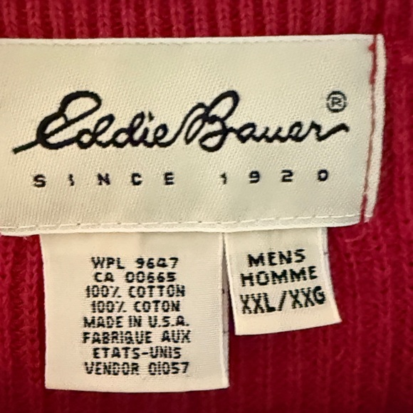 Eddie Bauer Bold Red Cotton Apparel - Picture 2 of 3
